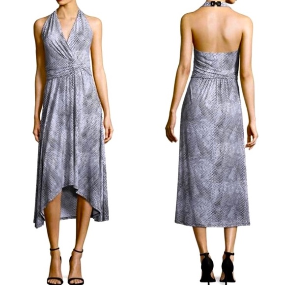 MICHAEL Michael Kors Dresses & Skirts - Michael Michael Kors Snake print halter asymmetrical dress